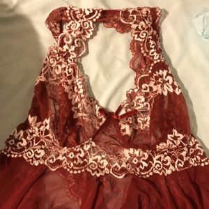 COPY - Wine red babydoll chemise
